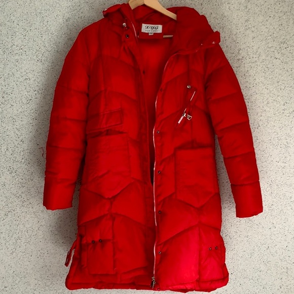 XYG Jackets & Blazers - New Red Puffy Down Jacket with Hood